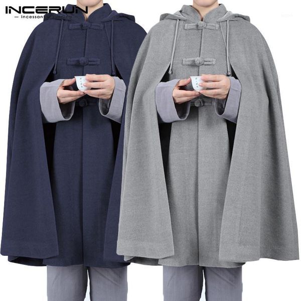 winter fashion men solid color retro cloak hooded cape jackets baggy casual fleece ponchos mens trench hoodie streetwear incerun1, Tan;black
winter fashion men solid color retro cloak hooded cape jackets baggy casual fleece ponchos mens trench hoodie streetwear incerun1, Tan;black