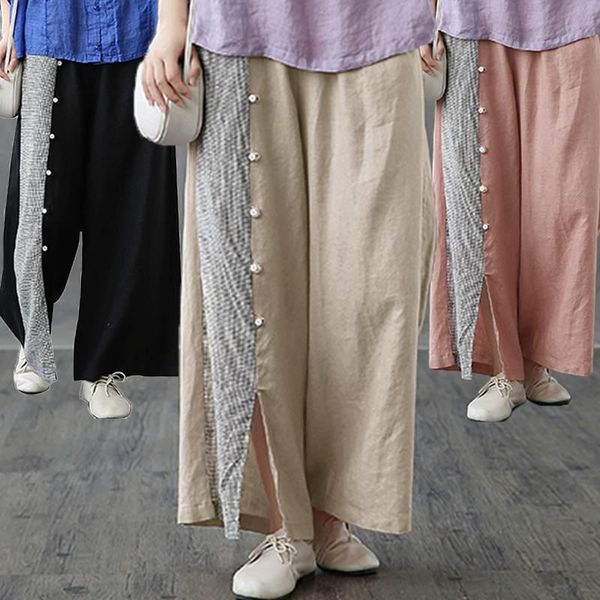 zanzea моды эластичный пояс лоскутные штаны capris женщины длинные ноги широкий брюки повседневные дамы кнопка карман брюки плюс размер 5xl, Black;white
zanzea моды эластичный пояс лоскутные штаны capris женщины длинные ноги широкий брюки повседневные дамы кнопка карман брюки плюс размер 5xl, Black;white