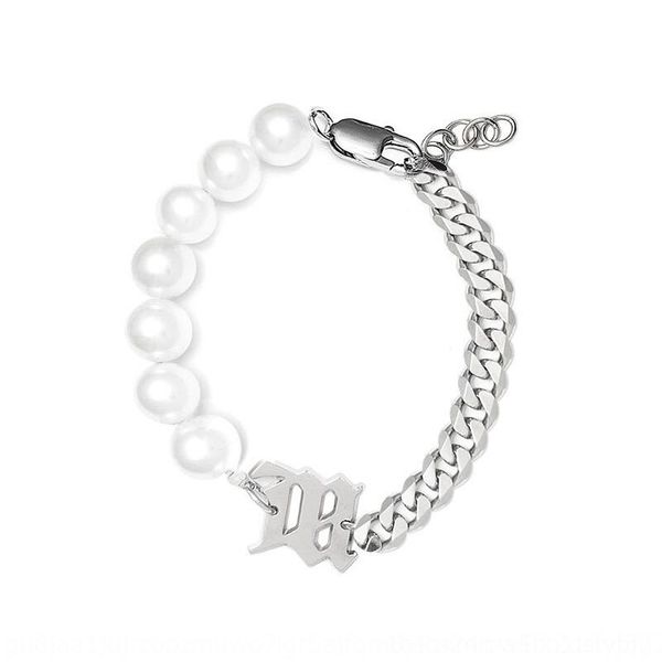 e2sm1 titanium and metal chain splicing letter pearl braceletbracelet bracelet hop personality versatile fashion men steel women bracelethip, Golden;silver 
e2sm1 titanium and metal chain splicing letter pearl braceletbracelet bracelet hop personality versatile fashion men steel women bracelethip, Golden;silver