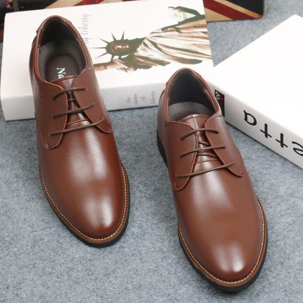 men dress shoes leather shoes wedding lace-up office men business sapato social masculino zapatos de hombre, Black
men dress shoes leather shoes wedding lace-up office men business sapato social masculino zapatos de hombre, Black