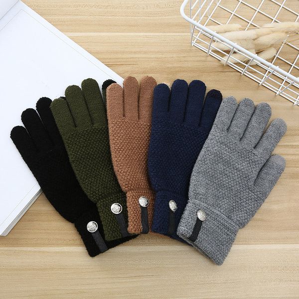 1pair men winter warm knitted flexible full finger thicken wool cashmere gloves for smart phone tablet
1pair men winter warm knitted flexible full finger thicken wool cashmere gloves for smart phone tablet