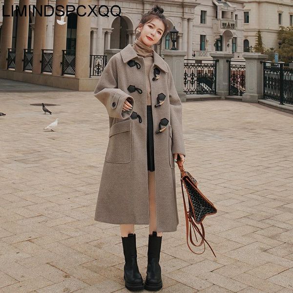 mujer chaqueta ladies woolen coats horn button long thicken autumn loose korean jacket female fashion winter vintage 2021 lining, Black
mujer chaqueta ladies woolen coats horn button long thicken autumn loose korean jacket female fashion winter vintage 2021 lining, Black