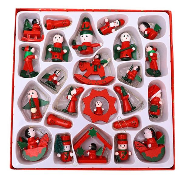 24pcs xmas tree hanging pendants mini wooden christmas atmosphere decoration holiday doll toys for home party new year
24pcs xmas tree hanging pendants mini wooden christmas atmosphere decoration holiday doll toys for home party new year