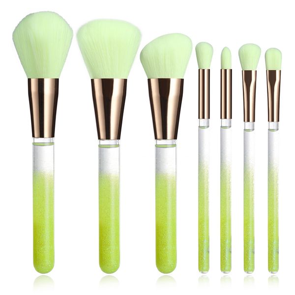 factory price crystal brush makeup set no logo 7pcs liquid glitter makeup brush private label green glitter makeup brush set
factory price crystal brush makeup set no logo 7pcs liquid glitter makeup brush private label green glitter makeup brush set