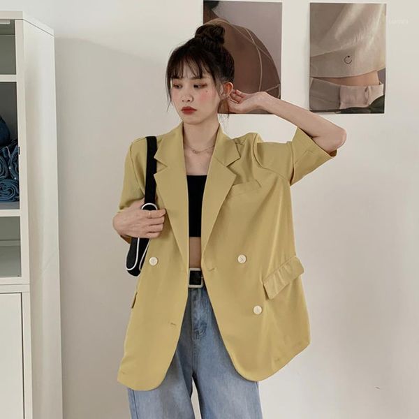 2020 new summer korea style women three quarter sleeve blazers coat office lady solid elegant feminino casual suit outerwear f111, White;black
2020 new summer korea style women three quarter sleeve blazers coat office lady solid elegant feminino casual suit outerwear f111, White;black