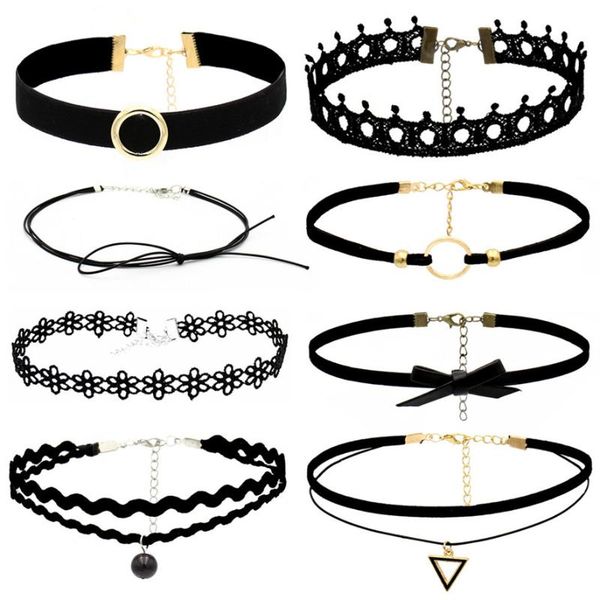 2020 choker necklaces pendant fashion 8pieces choker necklace set stretch velvet classic gothic tattoo lace 322510, Golden;silver
2020 choker necklaces pendant fashion 8pieces choker necklace set stretch velvet classic gothic tattoo lace 322510, Golden;silver