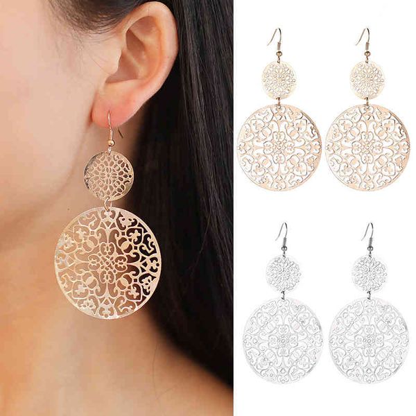 vintage openwork disc earrings ear drop frosted jewelry for women party wedding tt@88, Golden
vintage openwork disc earrings ear drop frosted jewelry for women party wedding tt@88, Golden