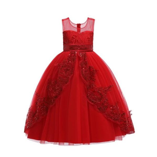 girl's dresses girls dress lace bow princess kids for wedding party children clothing size 120-170 cm yh1964, Red;yellow
girl's dresses girls dress lace bow princess kids for wedding party children clothing size 120-170 cm yh1964, Red;yellow