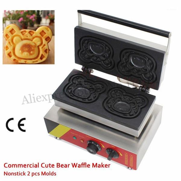 bread makers commercial cute bear waffle maker non-stick 2 molds cake machine 1500w stainless steel 220v 110v snack street device1
bread makers commercial cute bear waffle maker non-stick 2 molds cake machine 1500w stainless steel 220v 110v snack street device1