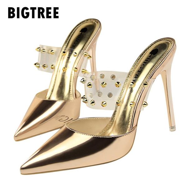 2021 brand summer women slippers elegant pointed toe thin high heels ladies slides fashion rivet outdoor sandals shoes woman, Black
2021 brand summer women slippers elegant pointed toe thin high heels ladies slides fashion rivet outdoor sandals shoes woman, Black