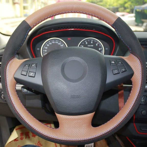 orange genuine leather black suede hand-stitched car steering wheel cover for bmw e70 x5 2007-2011
orange genuine leather black suede hand-stitched car steering wheel cover for bmw e70 x5 2007-2011