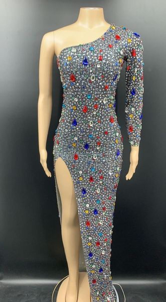 multi-color glass rhinestones long dress women birthday celebrate one sleeve outfit nightclub bar singer clothes youdu, Black;red
multi-color glass rhinestones long dress women birthday celebrate one sleeve outfit nightclub bar singer clothes youdu, Black;red