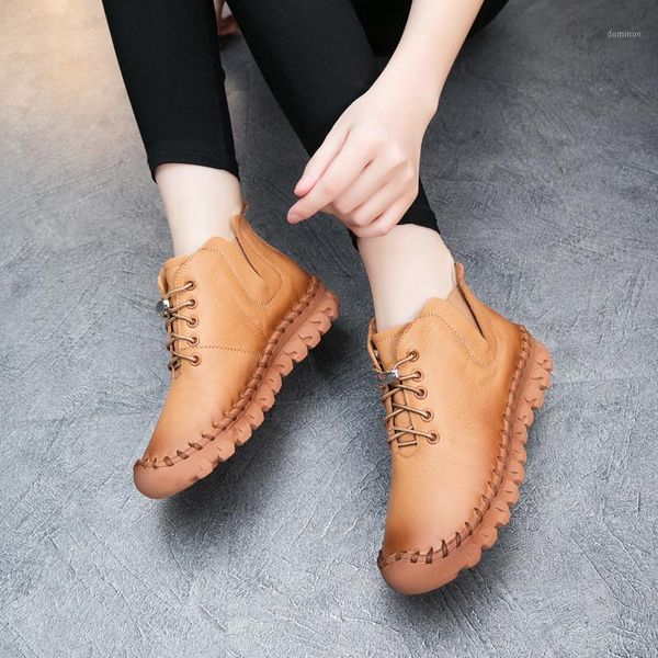 autumn and winter new women's shoes soft bottom flat handmade shoes large size leather plush short boots women's casual comf1, Black
autumn and winter new women's shoes soft bottom flat handmade shoes large size leather plush short boots women's casual comf1, Black