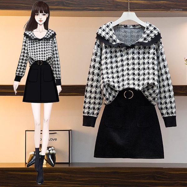 korea knitting cloth 2020 female autumn loose turn-down collar plaid mini bodycon skirt casual vintage suit dress1, Gray
korea knitting cloth 2020 female autumn loose turn-down collar plaid mini bodycon skirt casual vintage suit dress1, Gray