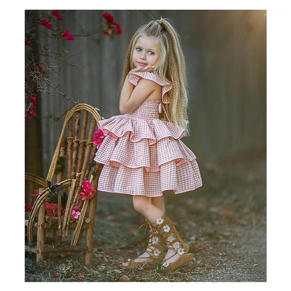 sweet summer baby plaid flying sleeves halter girls dresses layered pink princess party dress for kids girl clothes vestido1, Red;yellow
sweet summer baby plaid flying sleeves halter girls dresses layered pink princess party dress for kids girl clothes vestido1, Red;yellow