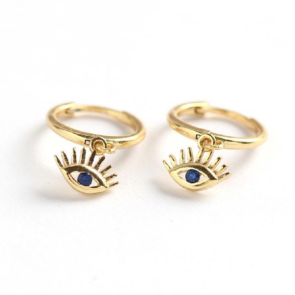 real 925 sterling silver blue zircon eye hoop huggie earrings for fashion women hiphop fine jewelry 18k gold jewelry accessories, Golden;silver
real 925 sterling silver blue zircon eye hoop huggie earrings for fashion women hiphop fine jewelry 18k gold jewelry accessories, Golden;silver