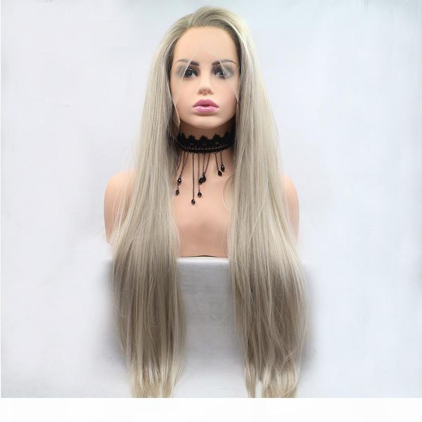 fantasy beauty blonde dark roots ombre light blonde color daily makeup synthetic lace front wigs heat resistant firber, Black
fantasy beauty blonde dark roots ombre light blonde color daily makeup synthetic lace front wigs heat resistant firber, Black