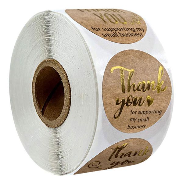 500pcs roll 1inch kraft paper festivel decoration adhesive stickers thank you round label for holiday presents business
500pcs roll 1inch kraft paper festivel decoration adhesive stickers thank you round label for holiday presents business