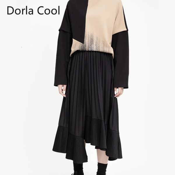 new long plied female high street elastic waist spring irregular girl aline shredded skirts chic skirt clothes anjp, Black
new long plied female high street elastic waist spring irregular girl aline shredded skirts chic skirt clothes anjp, Black