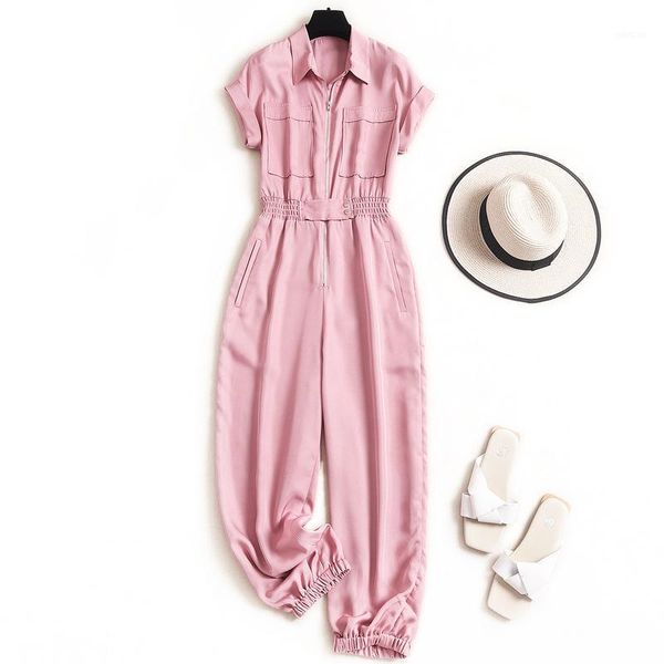 fashionable solid color tooling lapel drop shoulder sleeve jumpsuit 2020 summer double-pocket high waist foot pants1, Black;white
fashionable solid color tooling lapel drop shoulder sleeve jumpsuit 2020 summer double-pocket high waist foot pants1, Black;white