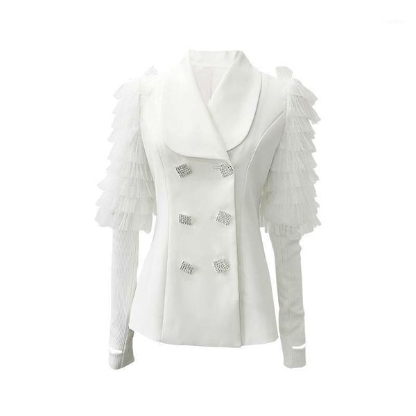 woman coat irregular mesh stitching suit women diamond loose casual wild white women blazercoats 2019 fashion z0511, White;black
woman coat irregular mesh stitching suit women diamond loose casual wild white women blazercoats 2019 fashion z0511, White;black