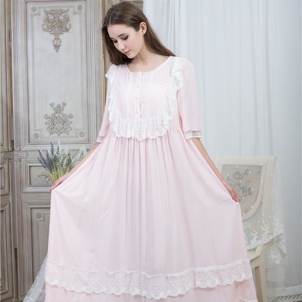 loose nightgown women round neck nightgowns lace fashion vintage sleepwear homewear nightdress ankle length dress 115cm bust y200425, Black;red
loose nightgown women round neck nightgowns lace fashion vintage sleepwear homewear nightdress ankle length dress 115cm bust y200425, Black;red