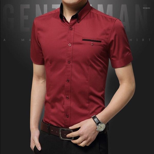 2020 summer office work men short sleeve solid color shirts groomsman slim fit wedding business shirt plus size 5xl camisas1, White;black
2020 summer office work men short sleeve solid color shirts groomsman slim fit wedding business shirt plus size 5xl camisas1, White;black