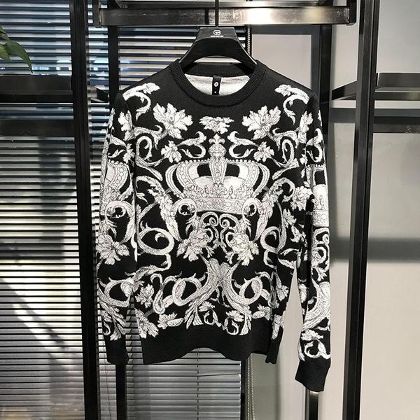 bk10839 fashion men's sweaters 2020 runway european design party style men's clothing, White;black
bk10839 fashion men's sweaters 2020 runway european design party style men's clothing, White;black