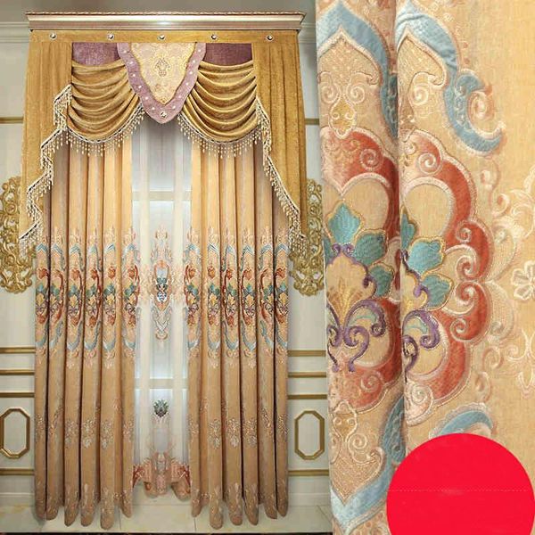 european style villa curtains for living dining room bedroom cashmere fabric embroidery curtains valance customization
european style villa curtains for living dining room bedroom cashmere fabric embroidery curtains valance customization