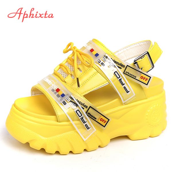 aphixta 9cm platform sandals women wedge high heels shoes women buckle lace-up summer zapatos mujer wedges slippers woman sandal y200702, Black
aphixta 9cm platform sandals women wedge high heels shoes women buckle lace-up summer zapatos mujer wedges slippers woman sandal y200702, Black