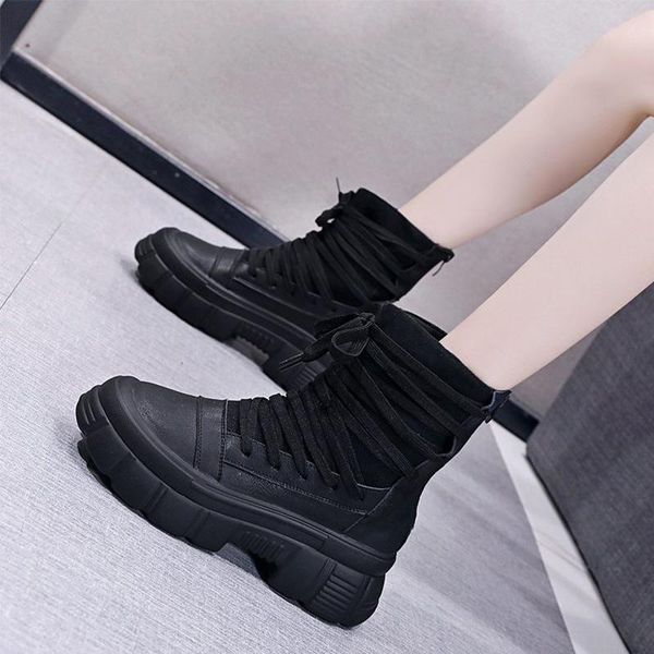 boots autumn women high platform sneakers 6cm height increasing ankle thick sole breathable pu drop ship, Black
boots autumn women high platform sneakers 6cm height increasing ankle thick sole breathable pu drop ship, Black