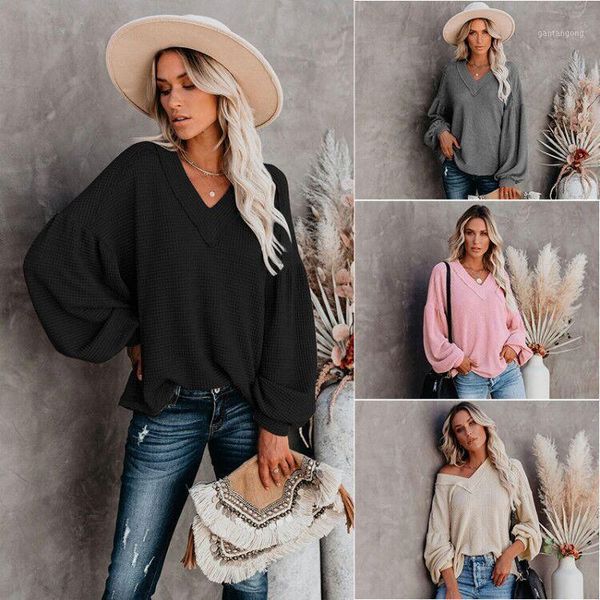 fall 2020 cross-border women's clothing solid color inner wear loose knitwear long sleevev-neck sweater winter clothes women1, White;black
fall 2020 cross-border women's clothing solid color inner wear loose knitwear long sleevev-neck sweater winter clothes women1, White;black