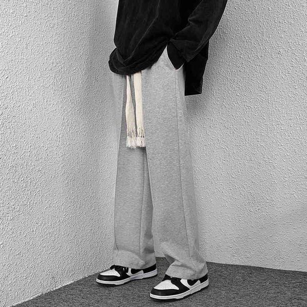 hybskr men's wide leg sweatpants solid gray elastic waist trousers hip hop streetwear fashion brand pants spring new clothing 0124, Black
hybskr men's wide leg sweatpants solid gray elastic waist trousers hip hop streetwear fashion brand pants spring new clothing 0124, Black