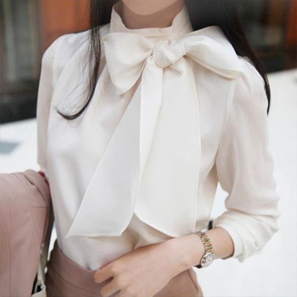 women's spring autumn chiffon blouses shirts women's elegant bow turtleneck solid color long sleeve casual dd8309, White
women's spring autumn chiffon blouses shirts women's elegant bow turtleneck solid color long sleeve casual dd8309, White