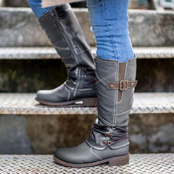 boots women knee high wedges flat shoes woman heel platform leather lace up shoe ladies winter, Black
boots women knee high wedges flat shoes woman heel platform leather lace up shoe ladies winter, Black
