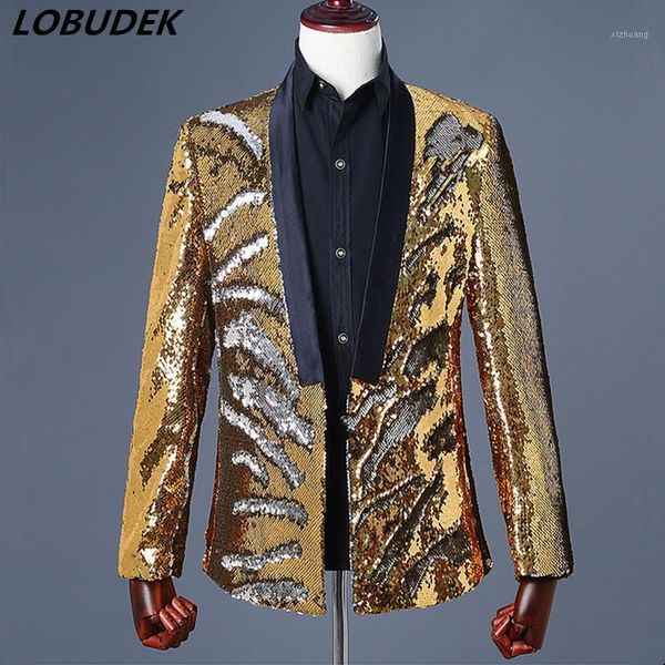 men's suits & blazers formal men colorful sequins jacket blazer coat fashion slim outerwear prom party male singer host stage costume p, White;black
men's suits & blazers formal men colorful sequins jacket blazer coat fashion slim outerwear prom party male singer host stage costume p, White;black