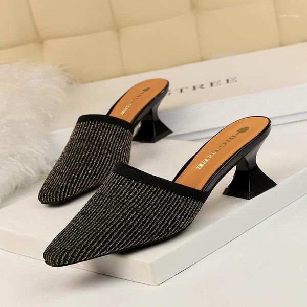 bigtree pointed toes woven knit women half med heels stilettos mules loafer casual feminine slippers slides sandalias shoes1, Black
bigtree pointed toes woven knit women half med heels stilettos mules loafer casual feminine slippers slides sandalias shoes1, Black