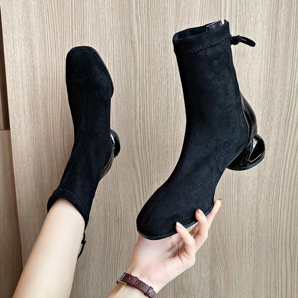 round toe women's boots autumn boots-women shoes woman winter shoes low heels booties luxury designer booties ladies, Black
round toe women's boots autumn boots-women shoes woman winter shoes low heels booties luxury designer booties ladies, Black
