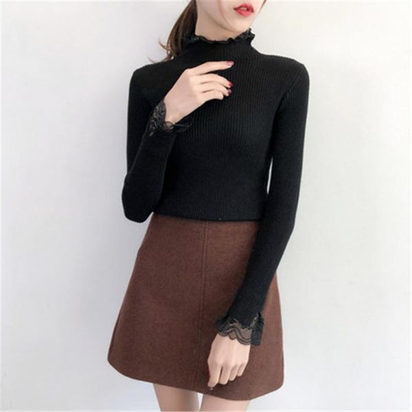 women's sweaters turtleneck ruched women sweater high elastic solid 2021 fall winter fashion slim knitted pullovers 008b, White;black
women's sweaters turtleneck ruched women sweater high elastic solid 2021 fall winter fashion slim knitted pullovers 008b, White;black