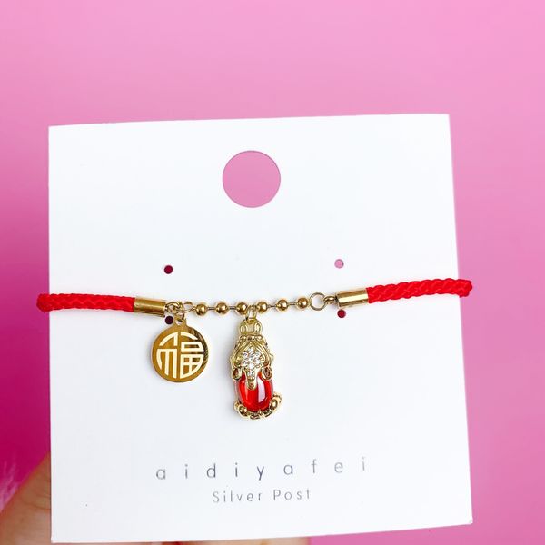 l13ck south korea's female trend year of the birth of the evilred bracelet red bracelet new fu zi titanium steel not fade silk string s, Golden;silver
l13ck south korea's female trend year of the birth of the evilred bracelet red bracelet new fu zi titanium steel not fade silk string s, Golden;silver