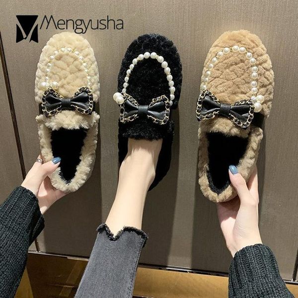 chain bow-knot lambswool fur loafers ladies winter slip on moccasins korean sweet pearl beads lattices plush flats zapatos 2020, Black
chain bow-knot lambswool fur loafers ladies winter slip on moccasins korean sweet pearl beads lattices plush flats zapatos 2020, Black