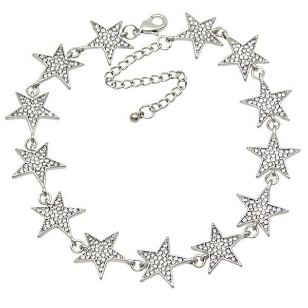 luxury necklaces for women rhinestone statement jewelry star collar chokers necklace, Golden;silver
luxury necklaces for women rhinestone statement jewelry star collar chokers necklace, Golden;silver