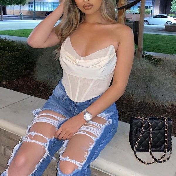 women's tanks & camis strapless boned corset crop for women club party backless white mesh see through bustier cropped 2021
women's tanks & camis strapless boned corset crop for women club party backless white mesh see through bustier cropped 2021