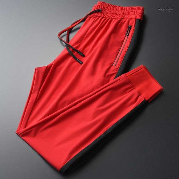men's pants red mens luxury elastic waist contrast color woven tape sport male plus size 4xl spring summer man trouser1, Black
men's pants red mens luxury elastic waist contrast color woven tape sport male plus size 4xl spring summer man trouser1, Black