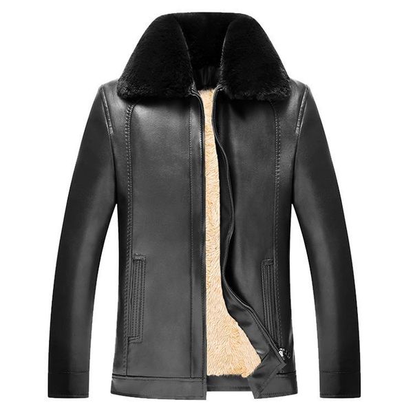 men's fur & faux 2021 casual pu mens leather jackets long sleeves section fashion warm lapel loose jacket, Black
men's fur & faux 2021 casual pu mens leather jackets long sleeves section fashion warm lapel loose jacket, Black