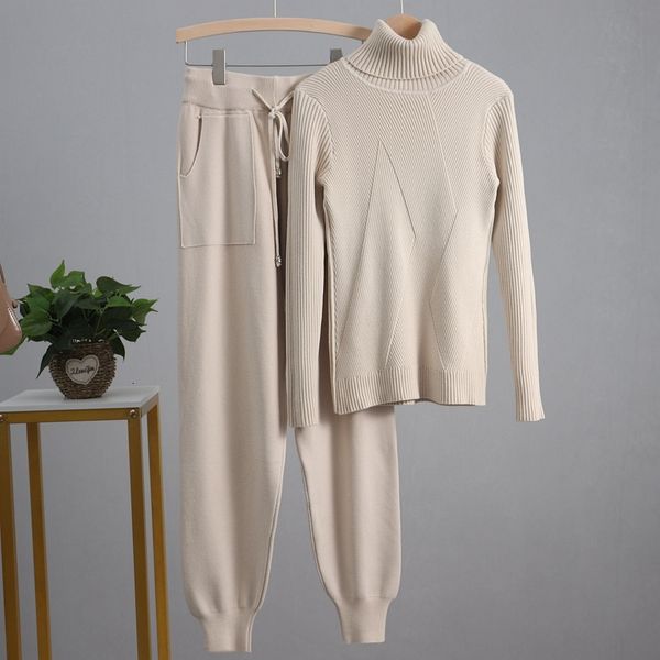 2021 new winter thick women suits track costume 2 piece set tight turtleneck pullover sweaters and long knitted jumper sportsuits r41w, White;black
2021 new winter thick women suits track costume 2 piece set tight turtleneck pullover sweaters and long knitted jumper sportsuits r41w, White;black