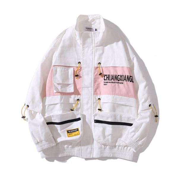 men hip hop thin cargo jacket embroidery full zip windbreake jacket streetwear harajuku multi pockets jackets 2021 autumn new, Black;brown 
men hip hop thin cargo jacket embroidery full zip windbreake jacket streetwear harajuku multi pockets jackets 2021 autumn new, Black;brown