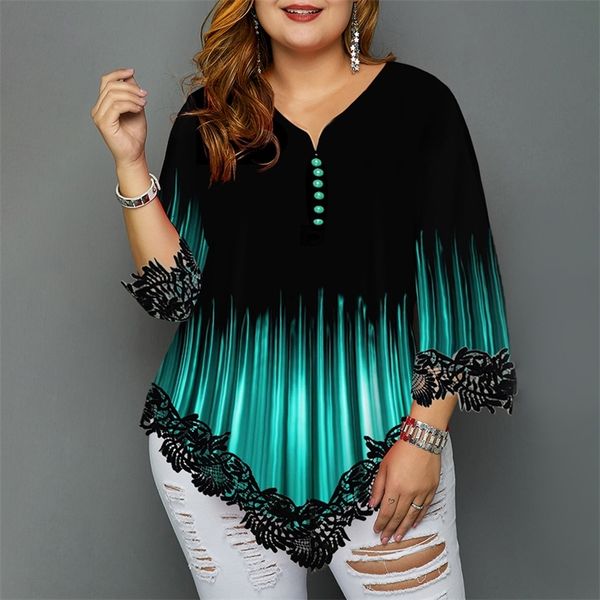 3/4 sleeve women blouses shirt plus size green black lace ladies blouses summer spring button v neck female shirt d30 y200622, White
3/4 sleeve women blouses shirt plus size green black lace ladies blouses summer spring button v neck female shirt d30 y200622, White