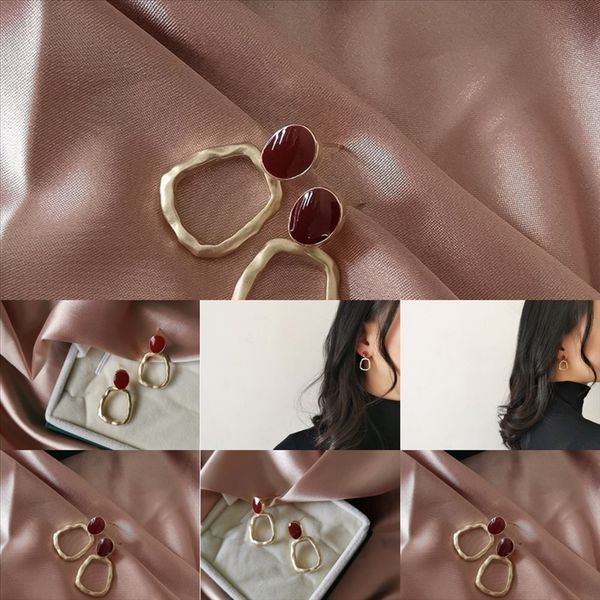 ob86 trendy charm wooden earrings dangle printing female red stone neckla earring women wood earring round pendant ear hook eardrop, Golden
ob86 trendy charm wooden earrings dangle printing female red stone neckla earring women wood earring round pendant ear hook eardrop, Golden