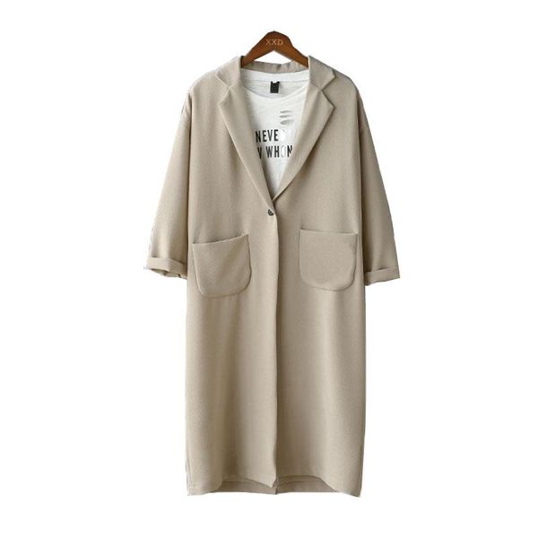 korean casual windbreaker 2021 new long section suit collar a buckle pocket fashion coat jacket autumn wild windbreaker female, Tan;black
korean casual windbreaker 2021 new long section suit collar a buckle pocket fashion coat jacket autumn wild windbreaker female, Tan;black